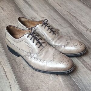 Johnston & Murphy Tan/Gray Oxford Wingtip